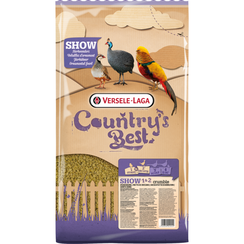 Country's Best SHOW 1 & 2 Crumble 5kg - Miettes de croissance les 12 premières semaines 451211 Versele-Laga 6,50 € Ornibird Country's Best SHOW 1 & 2 Crumble 5kg - Miettes de croissance les 12 premières semaines 451211 Versele-Laga 6,50 € Ornibird