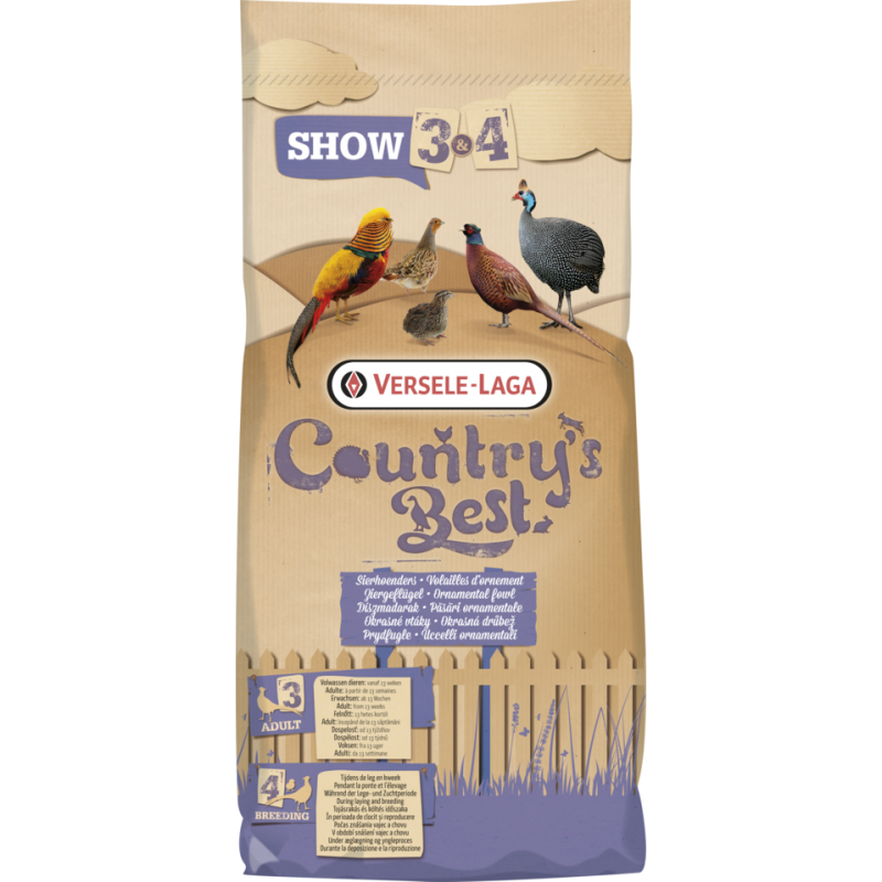 Country's Best SHOW 3 Pellet 20kg - Granulé (2mm) d'entretien dès la 13ème semaine 451029 Versele-Laga 15,70 € Ornibird