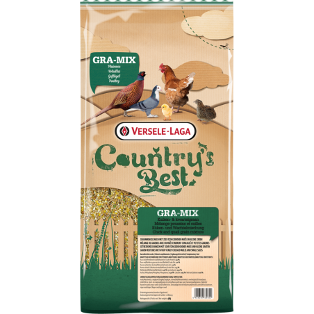 Country's Best GRA-MIX Mélange Poussins & Cailles 4kg - Mélange de céréales avec du maïs très finement concassé à 5,80 € - Ve...