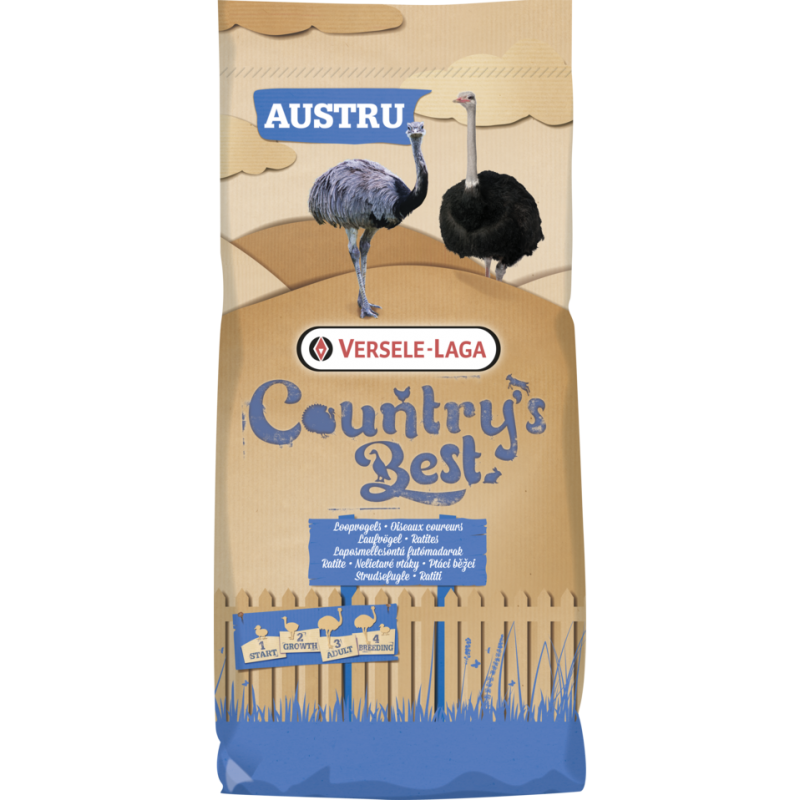Country's Best AUSTRU 3 Pellet 20kg - Granulé (5mm) d'entretien pour ratites dès 7ème mois Country's Best AUSTRU 3 Pellet 20kg - Granulé (5mm) d'entretien pour ratites dès 7ème mois