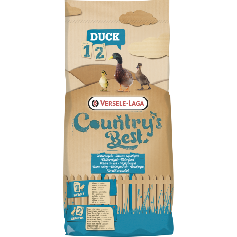 Country's Best DUCK 1 Crumble 20kg - Miettes de démarrage oiseaux aquatiques les 2 premières semaines Country's Best DUCK 1 Crumble 20kg - Miettes de démarrage oiseaux aquatiques les 2 premières semaines