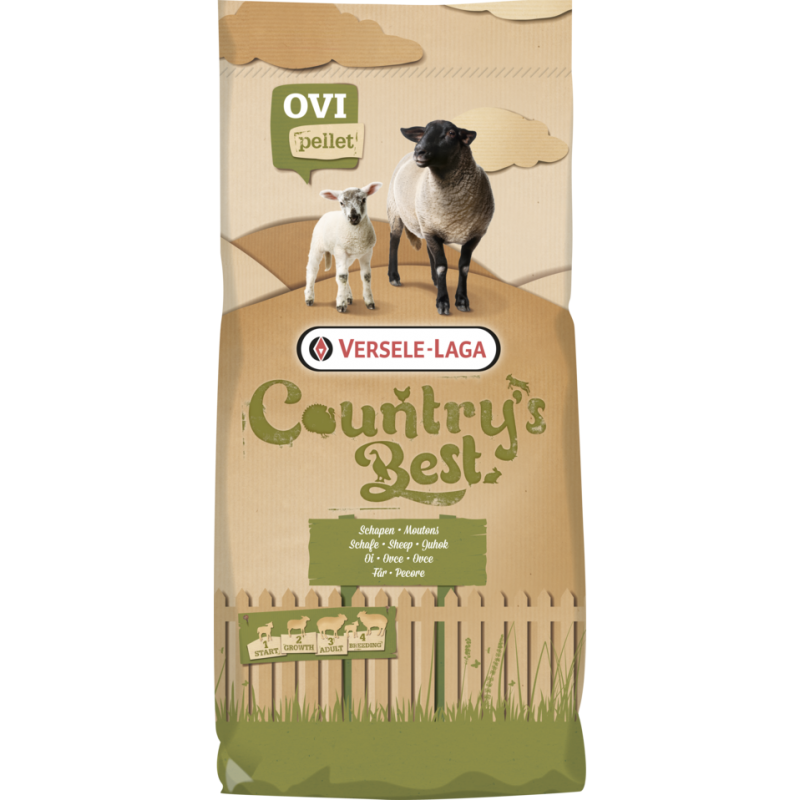 Country's Best OVI Allround 3 Pellet 20kg - Granulé d'entretien pour moutons & brebis, dès 6ème semaine Country's Best OVI Allround 3 Pellet 20kg - Granulé d'entretien pour moutons & brebis, dès 6ème semaine