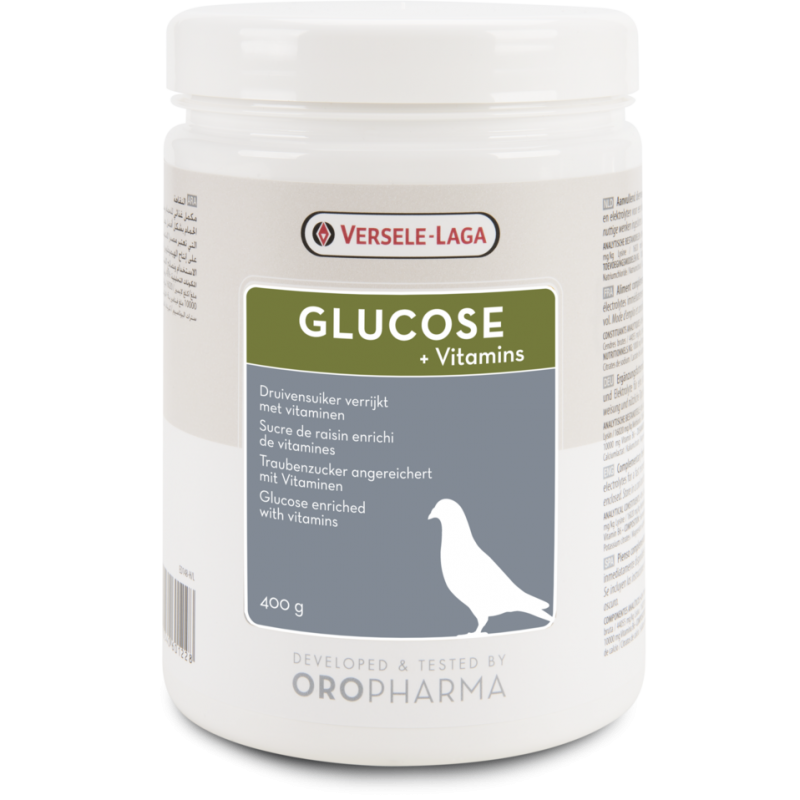 Oropharma Glucose + Vitamins 400gr - Dextrose enrichi de vitamines - pigeons Oropharma Glucose + Vitamins 400gr - Dextrose enrichi de vitamines - pigeons