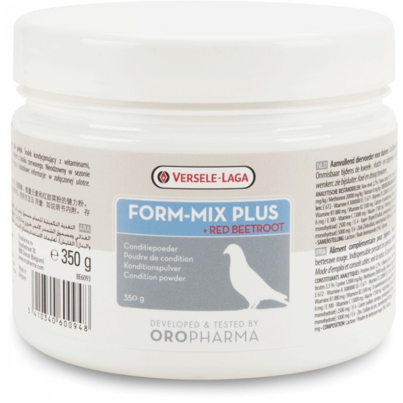 Oropharma Form-Mix Plus 350gr - Poudre de condition à la betterave rouge - pigeons Oropharma Form-Mix Plus 350gr - Poudre de condition à la betterave rouge - pigeons