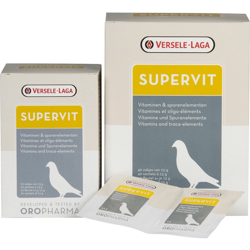 Oropharma Supervit 40 sachets - Complexe de vitamines et oligo-éléments, en poudre - pigeons 460098 Versele-Laga 19,75 € Orni...