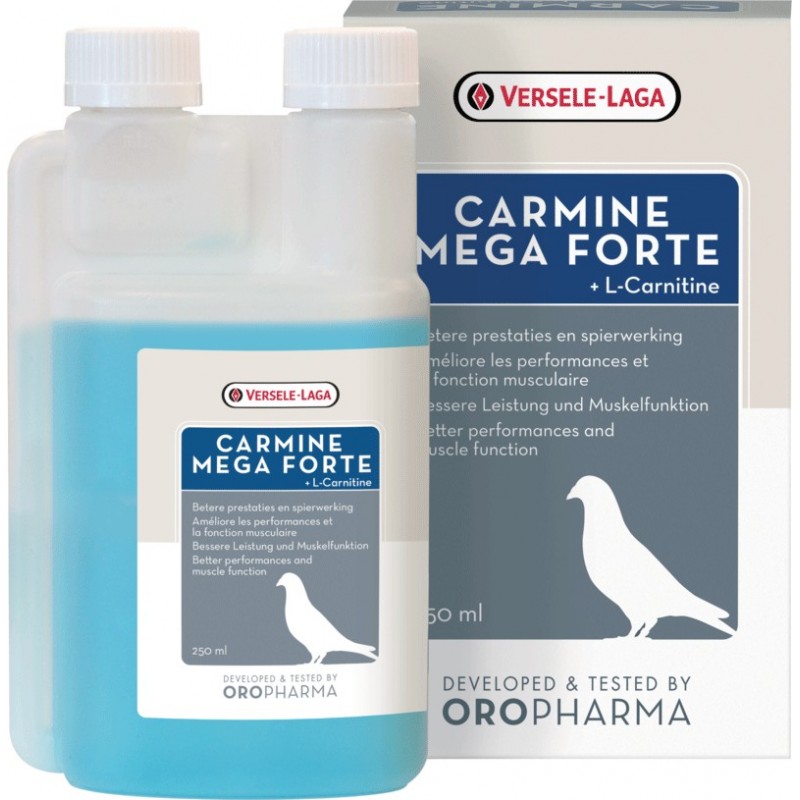 Oropharma Carmine Mega Forte 250ml - Préparation liquide de carnitine enrichie de choline 460079 Versele-Laga 21,95 € Ornibird