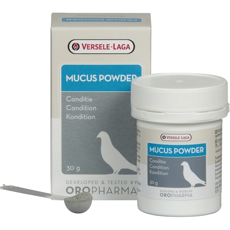 Oropharma Mucus Powder 30gr - Poudre antiglairol à base d'extraits végétaux - pigeons Oropharma Mucus Powder 30gr - Poudre antiglairol à base d'extraits végétaux - pigeons