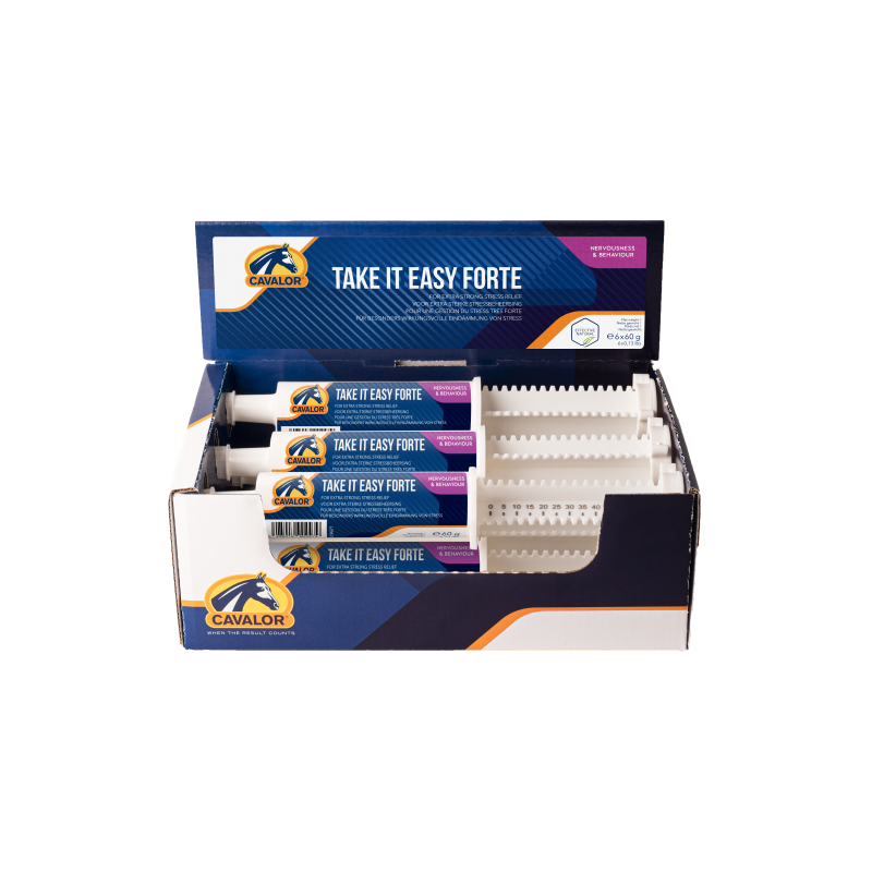 Cavalor Take It Easy Forte Paste 6x60gr - Pour un contôle extra fort du stress Cavalor Take It Easy Forte Paste 6x60gr - Pour un contôle extra fort du stress