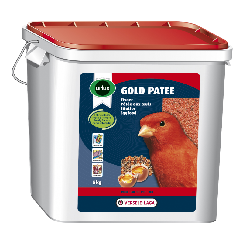 Orlux Gold Patee Canaris Rouge 5kg - Pâtée aux oeufs prête à l'emploi, soutient le rouge des canaris 424024 Versele-Laga 29,2...