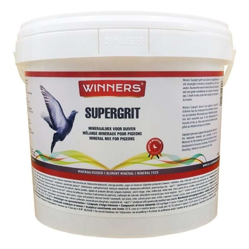 SuperGrit Mélange Minéraux Vitamines 4kg - Winners SuperGrit Mélange Minéraux Vitamines 4kg - Winners