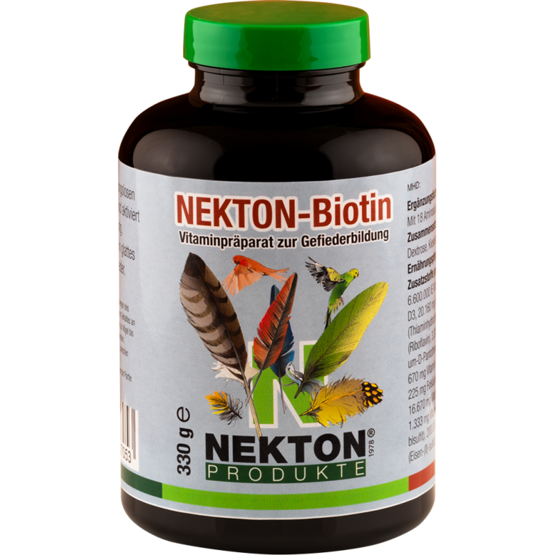 Nekton-Biotin 330gr - Préparation à base de vitamines pour la pousse des plumes - Nekton 207375 Nekton 39,95 € Ornibird Nekton-Biotin 330gr - Préparation à base de vitamines pour la pousse des plumes - Nekton 207375 Nekton 39,95 € Ornibird