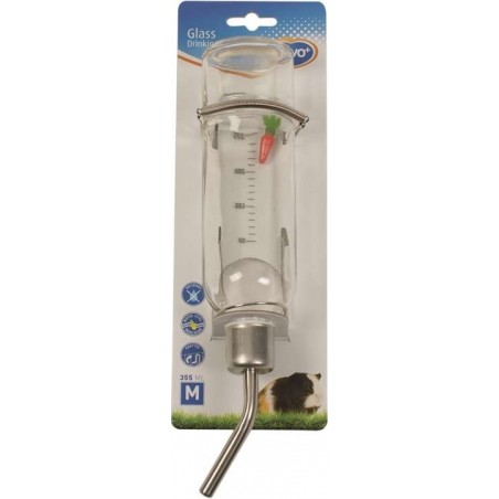 Bouteille en Verre pour Rongeurs M-355ml - Duvo+ à 9,75 € - Duvo + - 10007 - Biberons/abreuvoirs