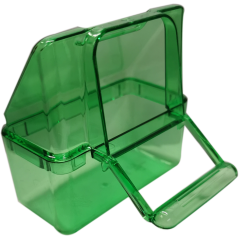 Mangeoire cage Italienne verte 7x4x8cm - 2G-R à 0,45 € - 2G-R - ART-024G - Mangeoires