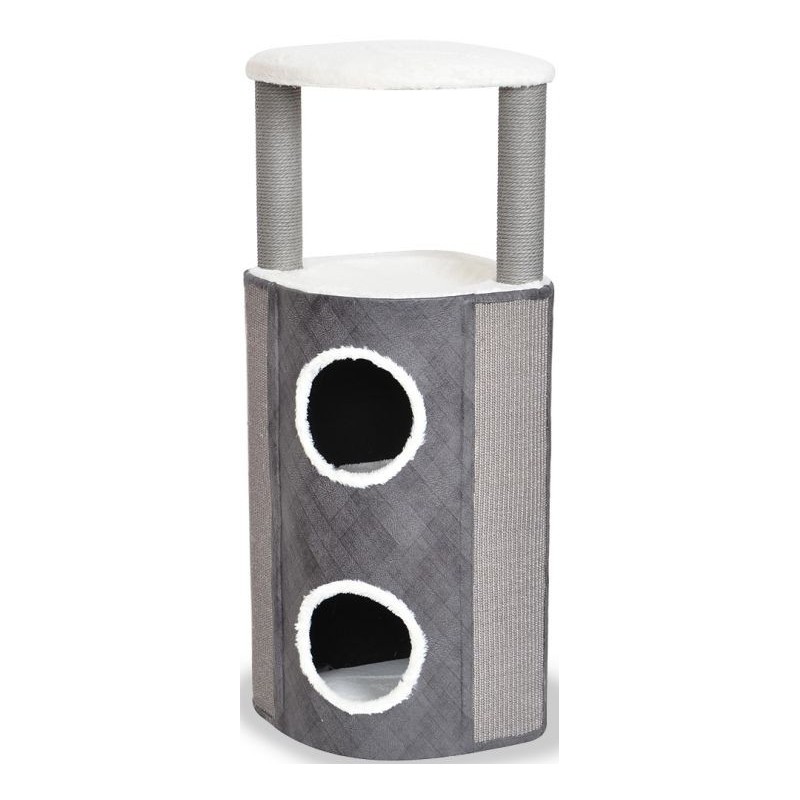 Grattoir Bert Gris/Blanc L-42x42x110cm - Duvo+