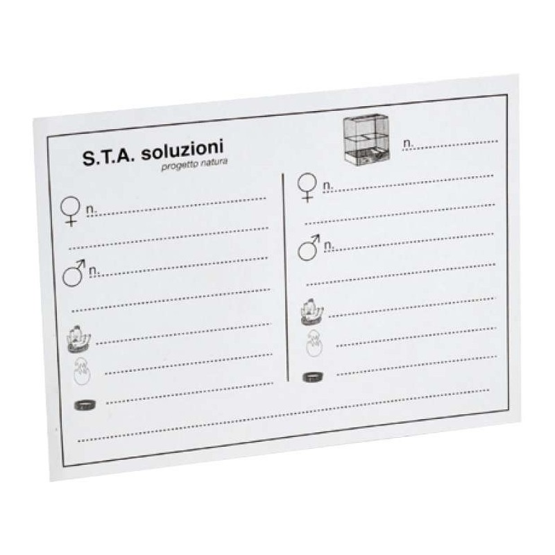 Fiche pour carte d'élevage - S.T.A. Soluzioni I092B S.T.A. Soluzioni 0,15 € Ornibird