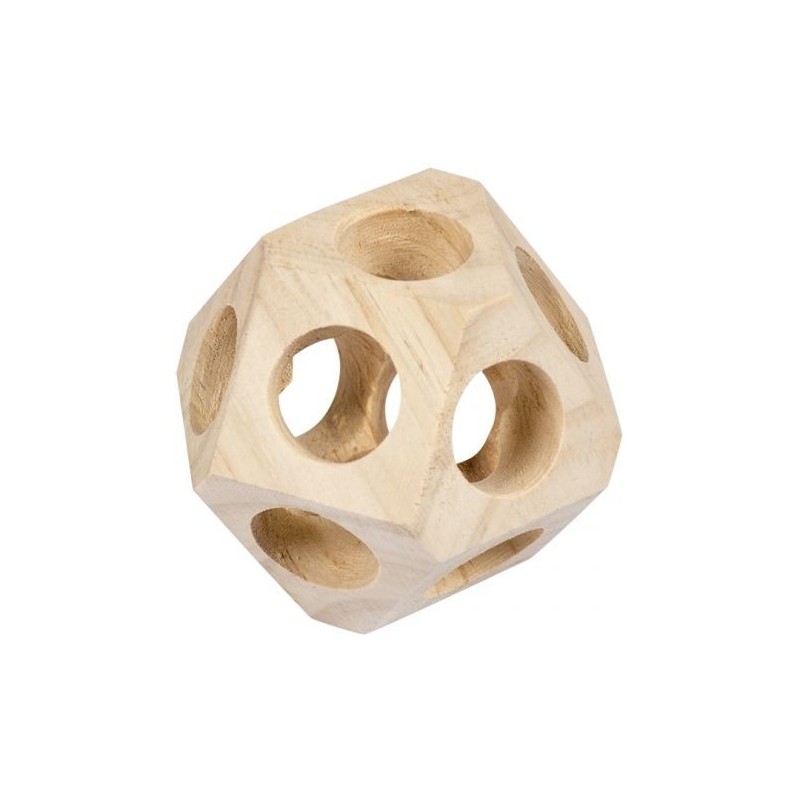 Balle de Jeu en Bois 10x10x10cm - Duvo+