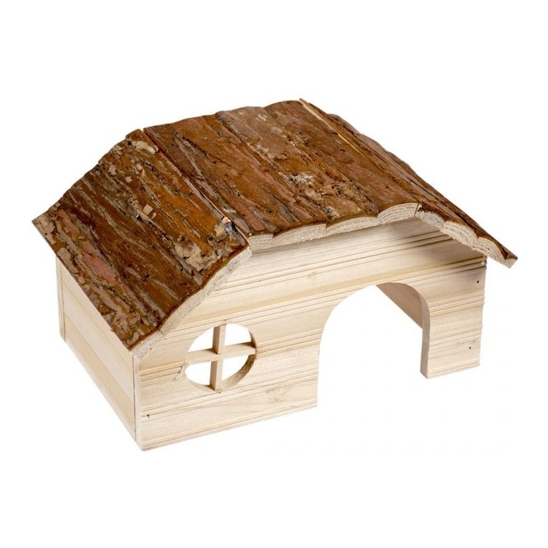 Lodge en Bois avec Toit en écorce 28x18x16cm - Duvo+ Lodge en Bois avec Toit en écorce 28x18x16cm - Duvo+