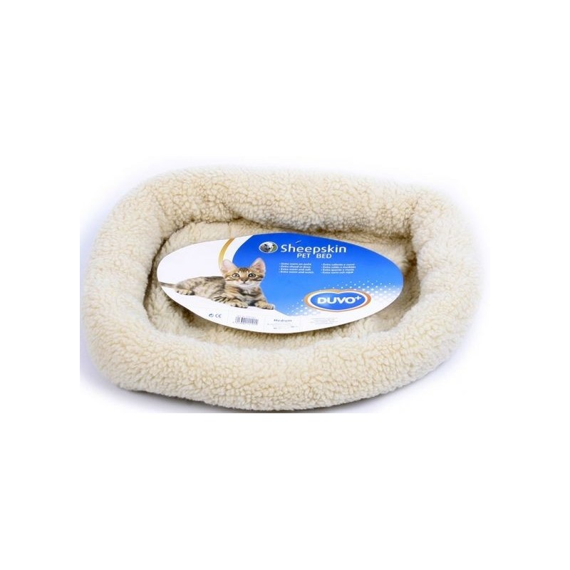 Panier oval en peau de mouton Brun 50x35cm - Duvo+ Panier oval en peau de mouton Brun 50x35cm - Duvo+