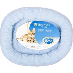Panier oval en peau de mouton Bleu 40x45cm - Duvo+ - 19,45 € - Duvo + - 5413382003104 - Ornibird SRL