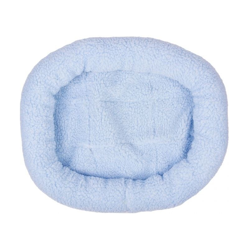 Panier oval en peau de mouton Bleu 40x45cm - Duvo+