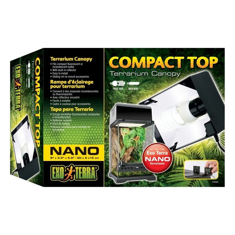 Exo Compact Top rampe éclairage Nano 20cm - Exo Terra 33/PT2224 Exo Terra 34,45 € Ornibird