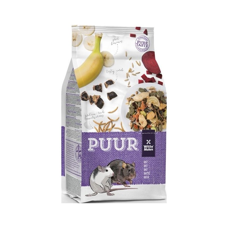 Puur Rat 800gr - Witte Molen Puur Rat 800gr - Witte Molen