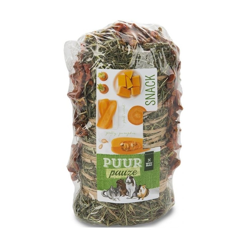 Puur Pauze Botte de foin carotte & potiron 200gr - Witte Molen Puur Pauze Botte de foin carotte & potiron 200gr - Witte Molen
