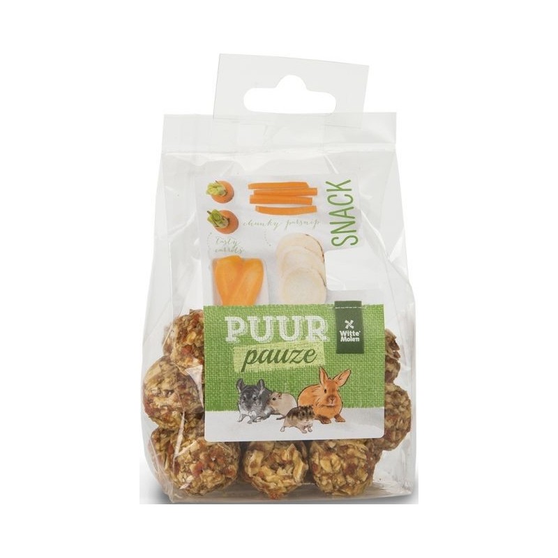 Puur Pauze Balle de légumes panais & carotte 100gr - Witte Molen Puur Pauze Balle de légumes panais & carotte 100gr - Witte Molen