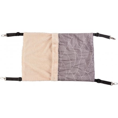 Lit suspendu en peluche Gris/blanc S-47x32x2cm - Duvo+ à 13,45 € - Duvo + - 12402 - Lits, grottes & tunnels