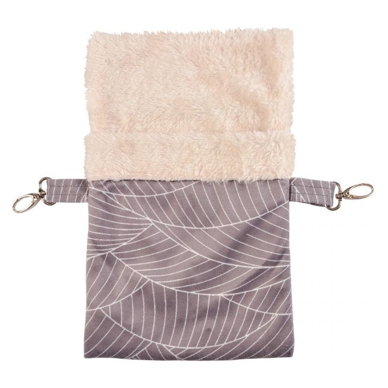 Sac suspendu en peluche Gris/blanc L-28x18x1cm - Duvo+