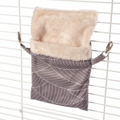 Sac suspendu en peluche Gris/blanc L-28x18x1cm - Duvo+ - 6,45 € - Duvo + - 5414365355999 - Ornibird SRL