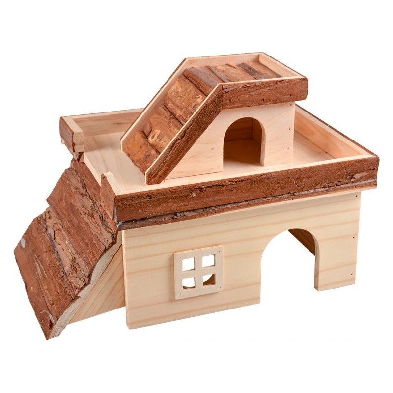 Hacienda en bois rongeurs 34x24x22cm - Duvo+ Hacienda en bois rongeurs 34x24x22cm - Duvo+