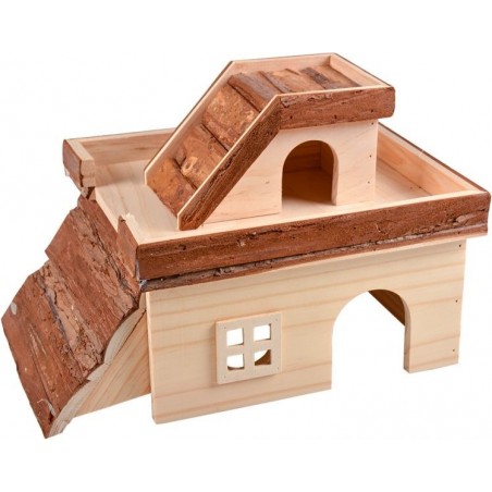 Hacienda en bois rongeurs 34x24x22cm - Duvo+ à 22,95 € - Duvo + - 12697 - Maisons