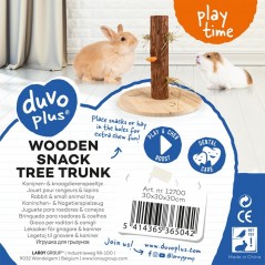 Tronc d'arbre pour friandises en bois 30x30x30cm - Duvo+ - 12,95 € - Duvo + - 5414365365042 - Ornibird SRL