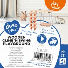 Plaine de jeux d'escalade et balançoire en bois 20x27x17cm - Duvo+ - 15,95 € - Duvo + - 5414365365080 - Ornibird SRL