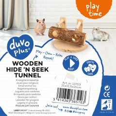 Tunnel cache-cache en bois 21x11,5x16cm - Duvo+ à 14,95 € - Duvo + - 12703 - Jouets