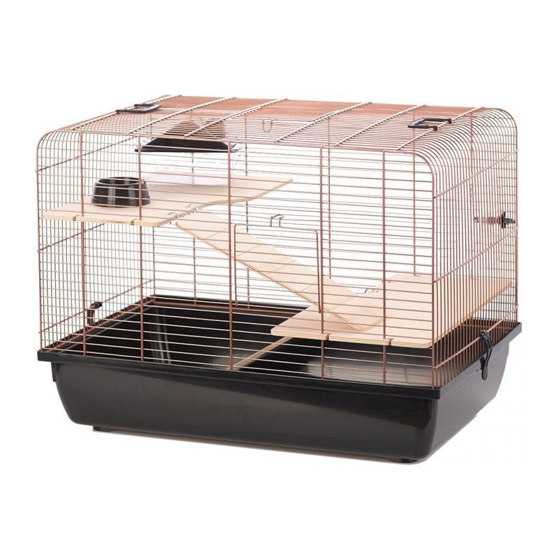 Cage Copper Rex 2 Noir/Cuivre 58x38x43cm - Duvo+ Cage Copper Rex 2 Noir/Cuivre 58x38x43cm - Duvo+