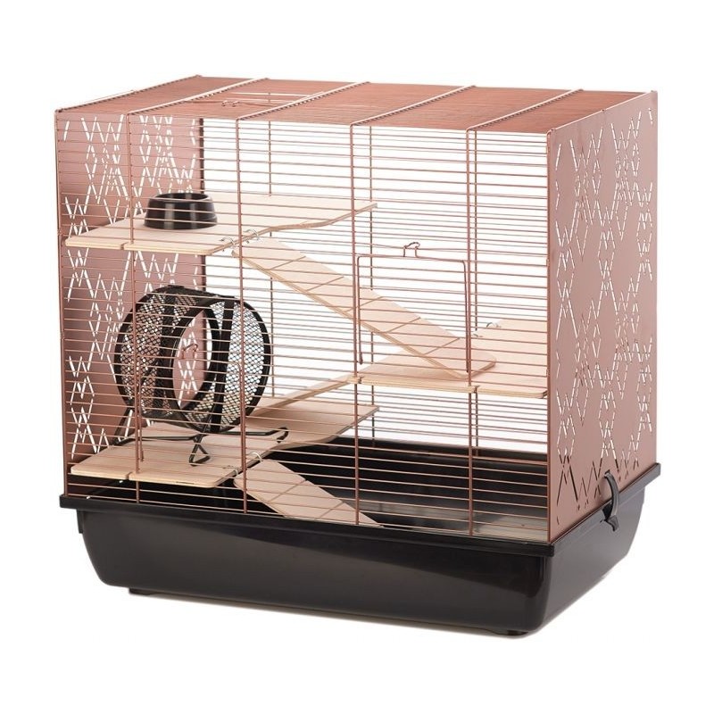 Cage Copper Lex Noir/Cuivre 58x38x55,5cm - Duvo+ Cage Copper Lex Noir/Cuivre 58x38x55,5cm - Duvo+