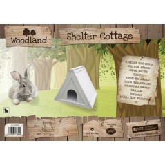 WoodLand Abri Cottage Blanc 50x42x42cm - Duvo+ - 75,45 € - Duvo + - 5414365176440 - Ornibird SRL