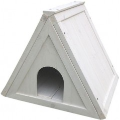 WoodLand Abri Cottage Blanc 50x42x42cm - Duvo+ - 75,45 € - Duvo + - 5414365176440 - Ornibird SRL