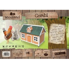 WoodLand Poulaillier/Clapier Combi 115x68x86cm - Duvo+ - 299,00 € - Duvo + - 5414365210625 - Ornibird SRL