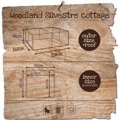 WoodLand Clature Silverste Cottage Blanc 116x112x45cm - Duvo+ 603/243 Duvo + 175,45 € Ornibird