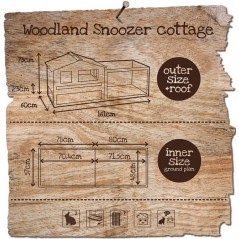 WoodLand Clapier Snoozer Cottage 161x60x73cm - Duvo + - 278,95 € - Duvo + - 5414365067007 - Ornibird SRL