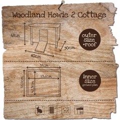 WoodLand Clapier Howie 2 Cottage 60x50x47cm - Duvo+ 603/493 Duvo + 113,40 € Ornibird