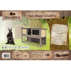 WoodLand Clapier Bel-étage Country 136,5x50x85cm - Duvo+ - 279,95 € - Duvo + - 5414365257446 - Ornibird SRL