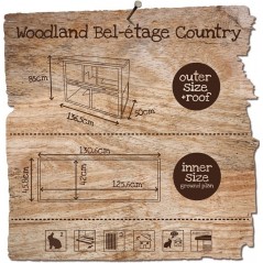 WoodLand Clapier Bel-étage Country 136,5x50x85cm - Duvo+ - 279,95 € - Duvo + - 5414365257446 - Ornibird SRL