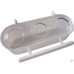 Mangeoire 3 compartiments 6,5x12,5x4 cm à 1,90 € - Kinlys - 1427 - Mangeoires
