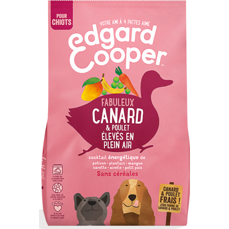 Croquettes Puppy Canard & Poulet frais élevés en plein air 2,5kg - Edgard & Cooper à 25,00 € - Edgard & Cooper - 9486215 - Ed...