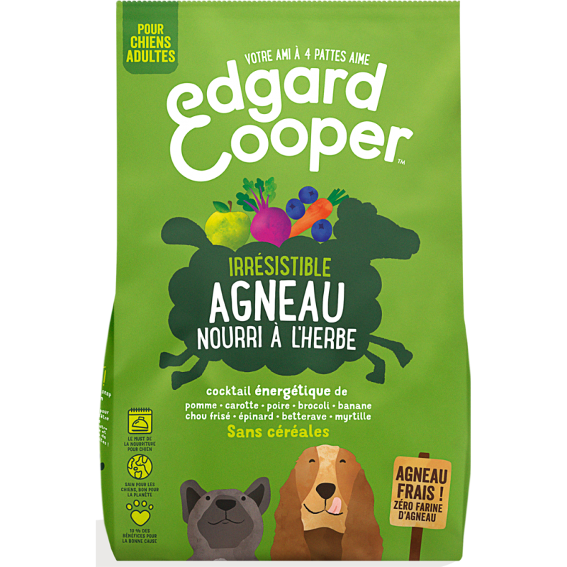 Croquettes Adult Agneau frais nourri à l'herbe 2,5kg - Edgard & Cooper Croquettes Adult Agneau frais nourri à l'herbe 2,5kg - Edgard & Cooper