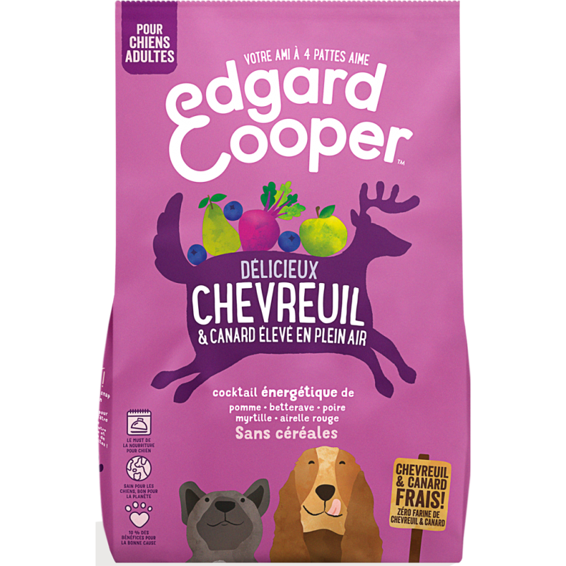 Croquettes Adult Chevreuil frais & Canard élevé en plein air 7kg - Edgard & Cooper 9486147 Edgard & Cooper 60,00 € Ornibird